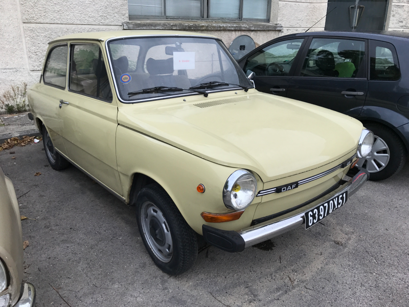 You know you’re in the right place when there’s a Renault Estafette, a Trabi, and a DAF sitting out front.